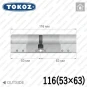 Циліндр Tokoz PRO 400 ключ-ключ, 116 мм (53х63), нікель матовий Циліндр Tokoz PRO 400 ключ-ключ, 116 мм (53х63), нікель матовий в Одесі