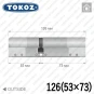 Циліндр Tokoz PRO 400 ключ-ключ, 126 мм (53х73), нікель матовий Циліндр Tokoz PRO 400 ключ-ключ, 126 мм (53х73), нікель матовий в Одесі