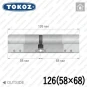 Циліндр Tokoz PRO 400 ключ-ключ, 126 мм (58х68), нікель матовий Циліндр Tokoz PRO 400 ключ-ключ, 126 мм (58х68), нікель матовий в Одесі