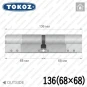 Цилиндр Tokoz PRO 400 ключ-ключ, 136 мм (68х68), никель матовый Цилиндр Tokoz PRO 400 ключ-ключ, 136 мм (68х68), никель матовый в Одессе