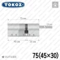 Цилиндр Tokoz PRO 300 ключ-шток, 75 мм (45х30), никель матовый в Одессе