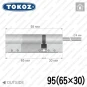 Циліндр Tokoz PRO 300 ключ-шток, 95 мм (65х30), нікель матовий в Одесі