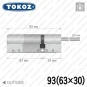 Цилиндр Tokoz PRO 400 ключ-шток, 93 мм (63х30), никель матовый Цилиндр Tokoz PRO 400 ключ-шток, 93 мм (63х30), никель матовый в Одессе