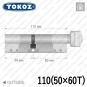Цилиндр Tokoz PRO 300 ключ-тумблер, 110 мм (50х60), никель матовый в Одессе