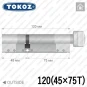 Цилиндр Tokoz PRO 300 ключ-тумблер, 120 мм (45х75), никель матовый в Одессе