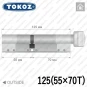 Циліндр Tokoz PRO 300 ключ-тумблер, 125 мм (55х70), нікель матовий в Одесі