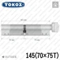 Циліндр Tokoz PRO 300 ключ-тумблер, 145 мм (70х75), нікель матовий в Одесі