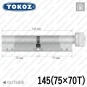 Циліндр Tokoz PRO 300 ключ-тумблер, 145 мм (75х70), нікель матовий в Одесі