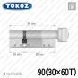Циліндр Tokoz PRO 300 ключ-тумблер, 90 мм (30х60), нікель матовий в Одесі