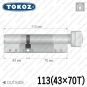 Цилиндр Tokoz PRO 400 ключ-тумблер, 113 мм (43х70), никель матовый в Одессе