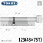 Цилиндр Tokoz PRO 400 ключ-тумблер, 123 мм (48х75), никель матовый в Одессе