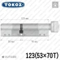 Цилиндр Tokoz PRO 400 ключ-тумблер, 123 мм (53х70), никель матовый в Одессе