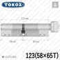 Циліндр Tokoz PRO 400 ключ-тумблер, 123 мм (58х65), нікель матовий в Одесі
