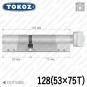 Циліндр Tokoz PRO 400 ключ-тумблер, 128 мм (53х75), нікель матовий в Одесі