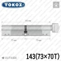 Цилиндр Tokoz PRO 400 ключ-тумблер, 143 мм (73х70), никель матовый в Одессе