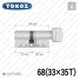 Цилиндр Tokoz PRO 400 ключ-тумблер, 68 мм (33х35), никель матовый в Одессе