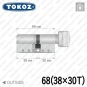 Цилиндр Tokoz PRO 400 ключ-тумблер, 68 мм (38х30), никель матовый в Одессе