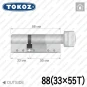 Циліндр Tokoz PRO 400 ключ-тумблер, 88 мм (33х55), нікель матовий в Одесі