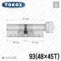 Цилиндр Tokoz PRO 400 ключ-тумблер, 93 мм (48х45), никель матовый в Одессе