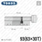 Цилиндр Tokoz PRO 400 ключ-тумблер, 93 мм (60х33), никель матовый в Одессе